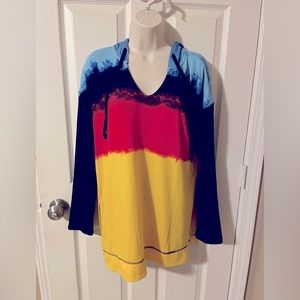 NWT LulaRoe hooded long sleeve shirt (Eliza) size Large